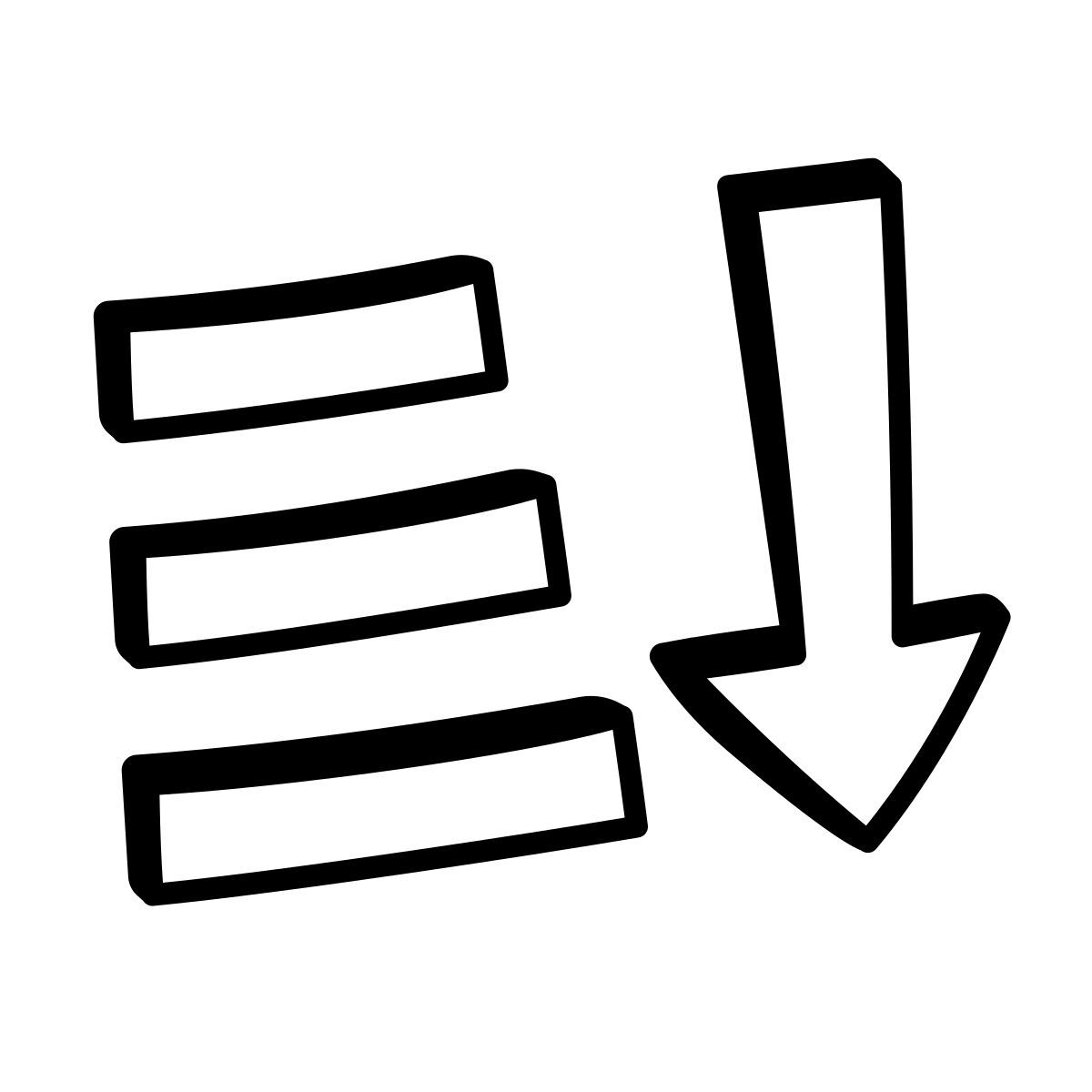 comic style clasificación ascendente icon