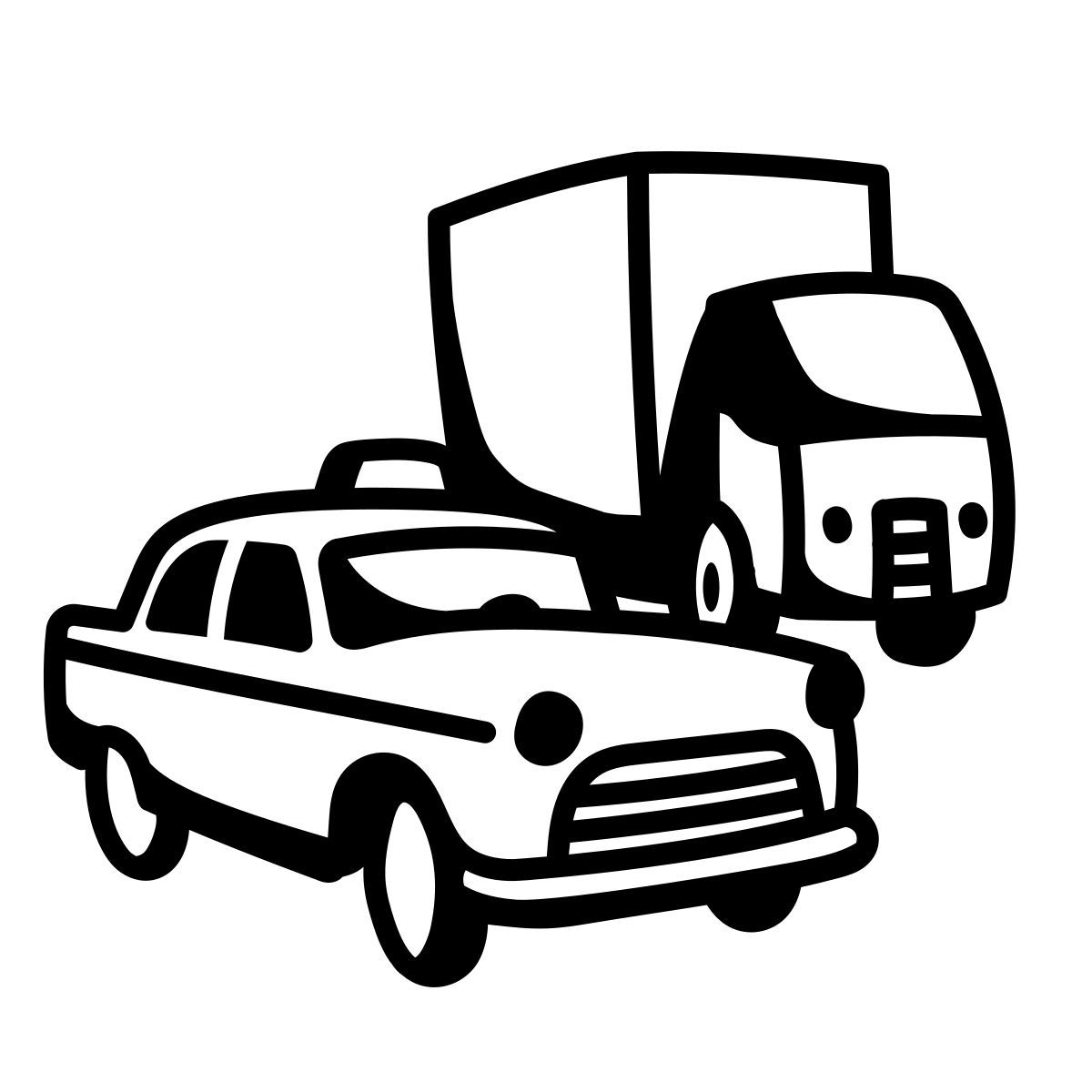 comic style trasporto via terra icon