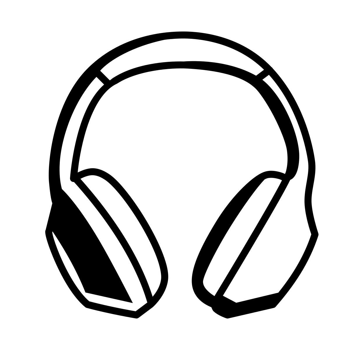 comic style cuffie icon