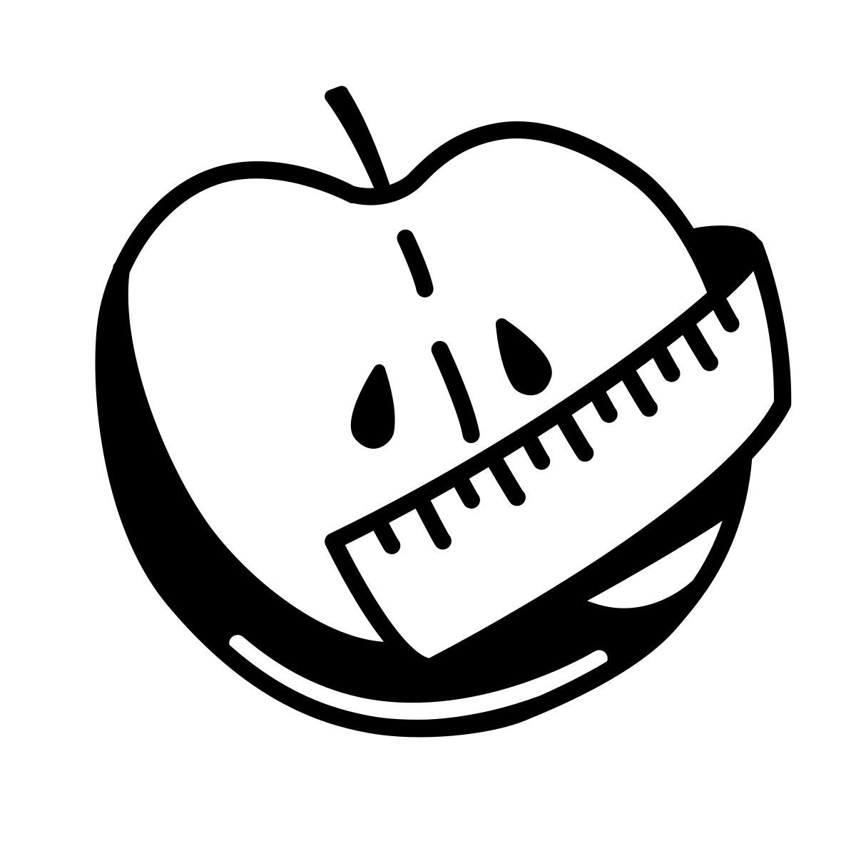comic style mangiare sano icon