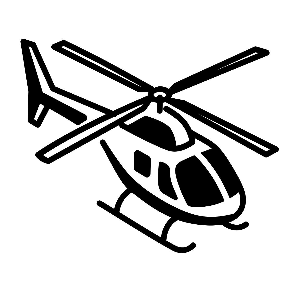 comic style hubschrauber icon