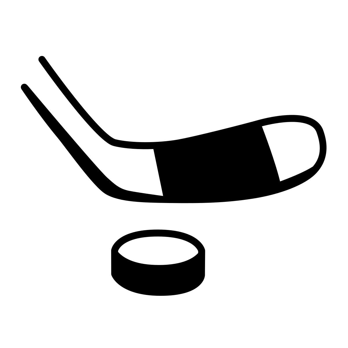 comic style hockey icon