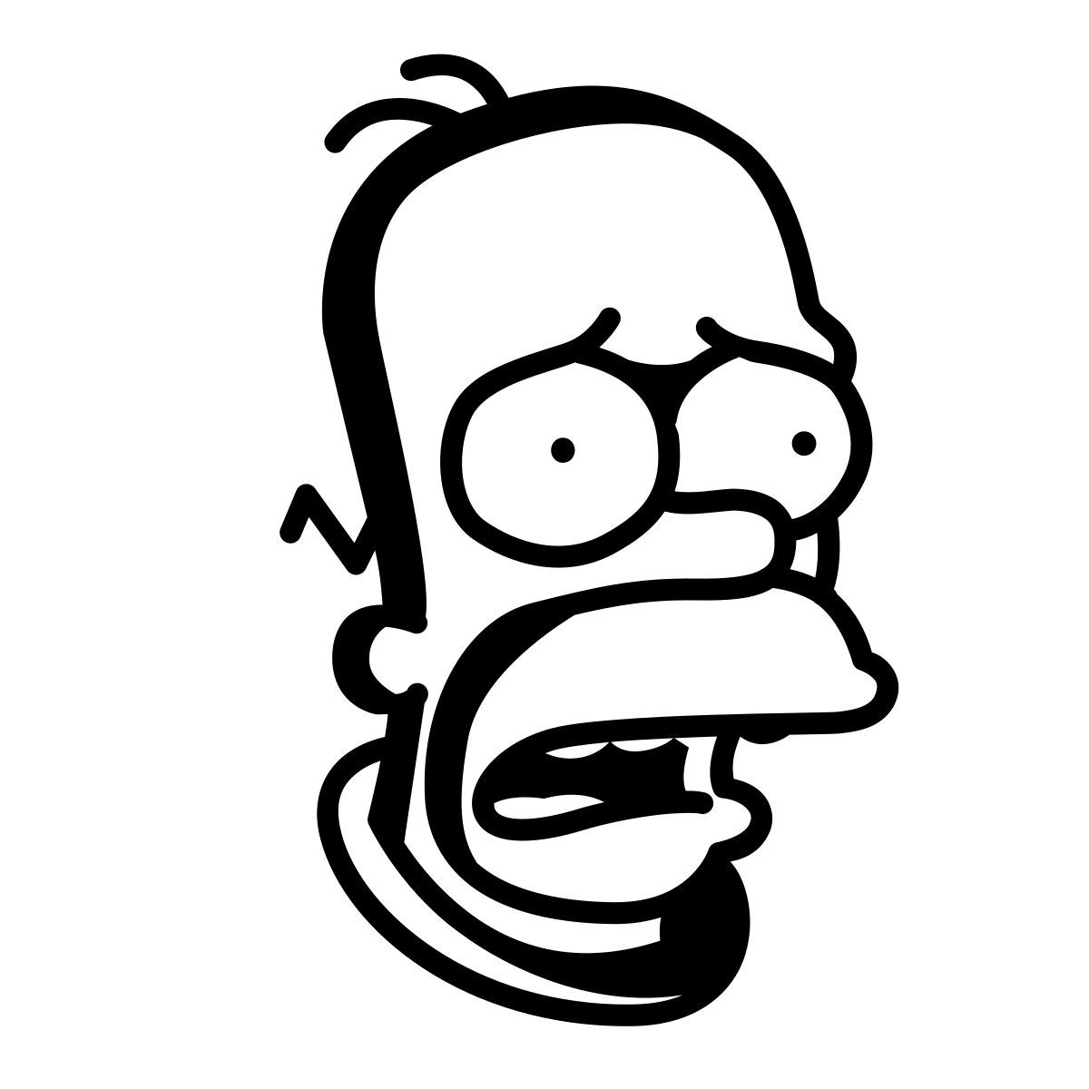 comic style homer simpson icon