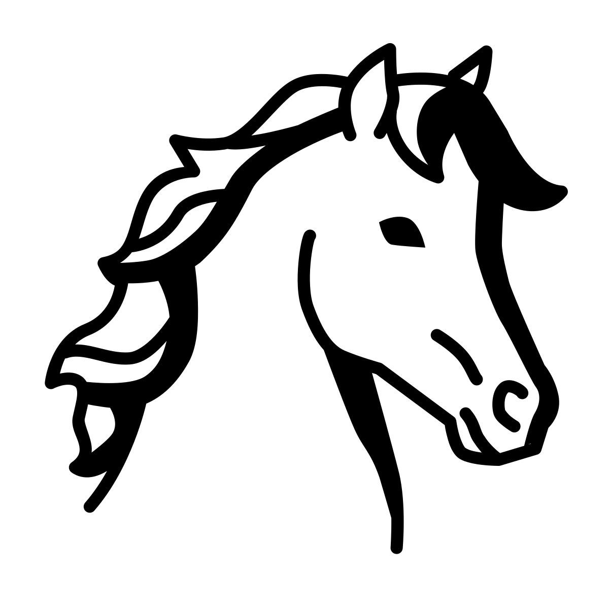 comic style cavallo icon
