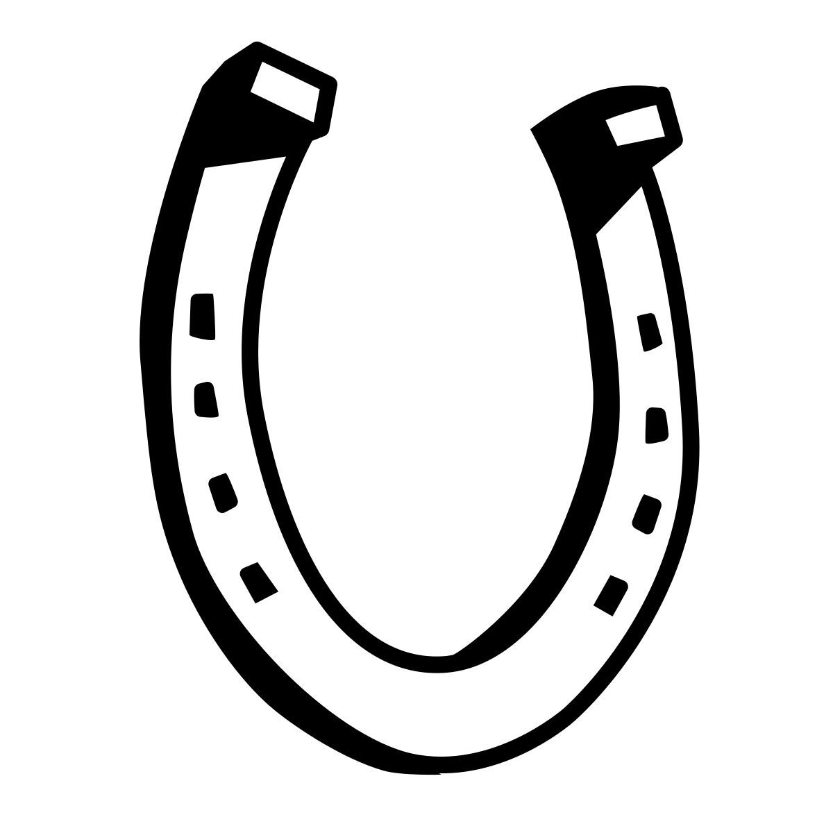 comic style fer à cheval icon