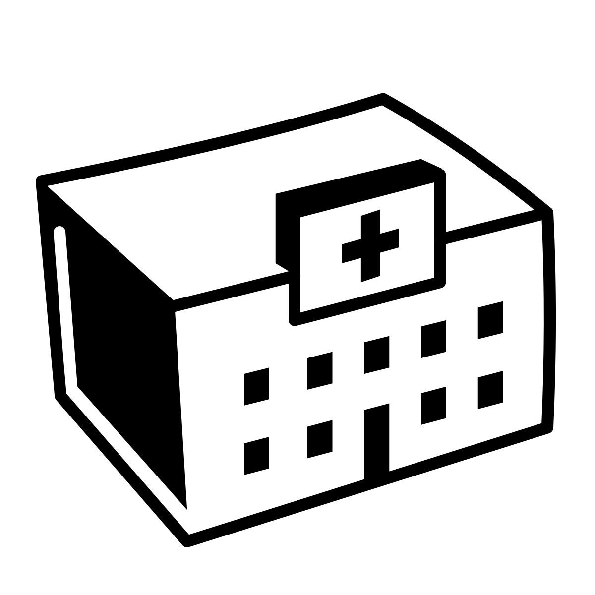 comic style krankenhaus 3 icon