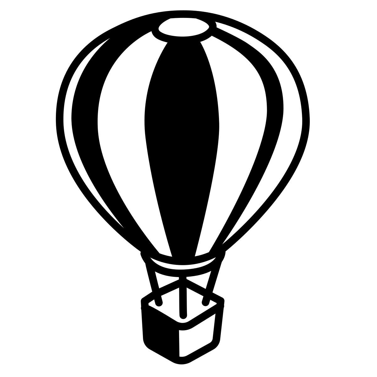 comic style mongolfiera icon