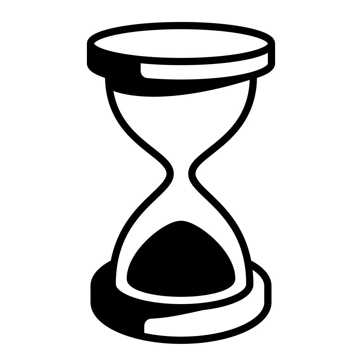 comic style sand timer icon