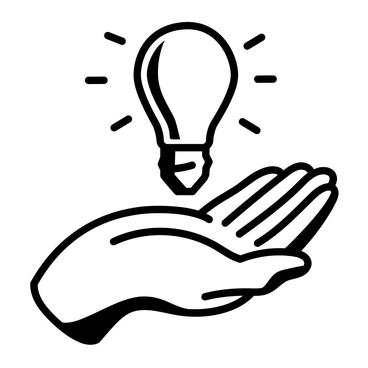 comic style idea sharing icon