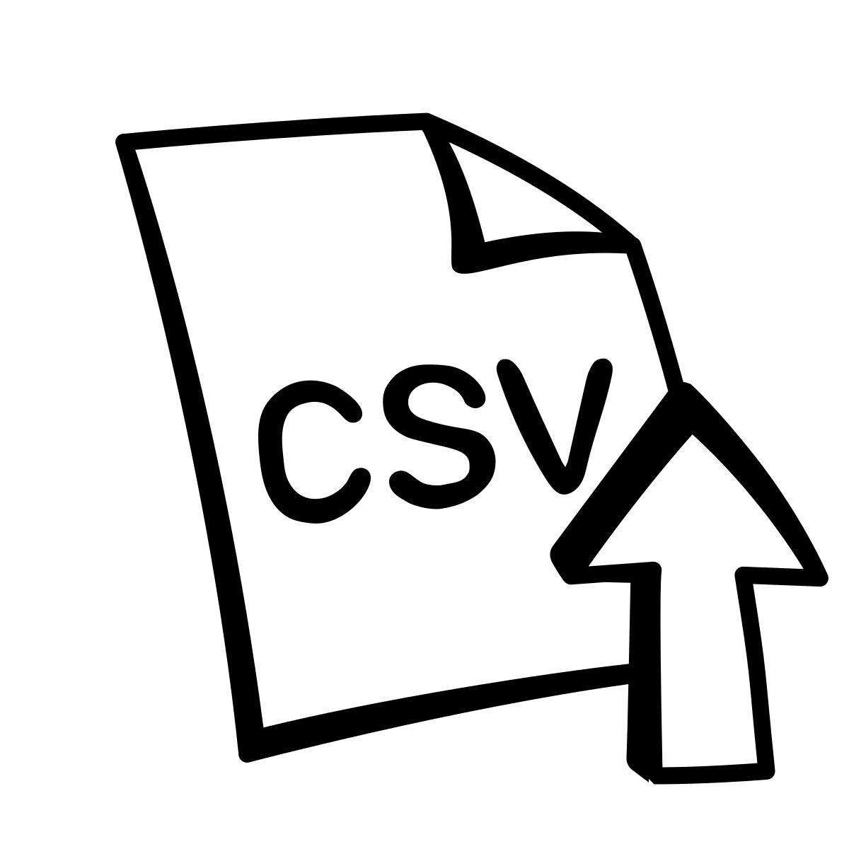 comic style importa csv icon