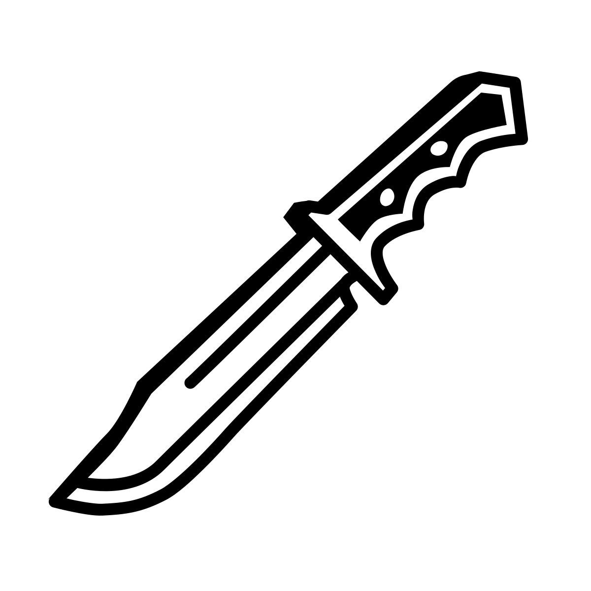 comic style cuchillo de infantería icon