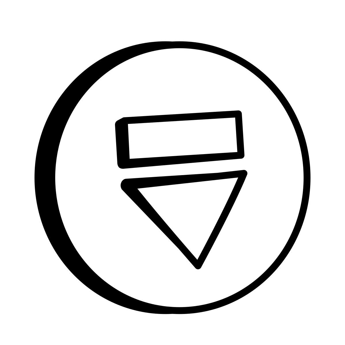 comic style insert button icon