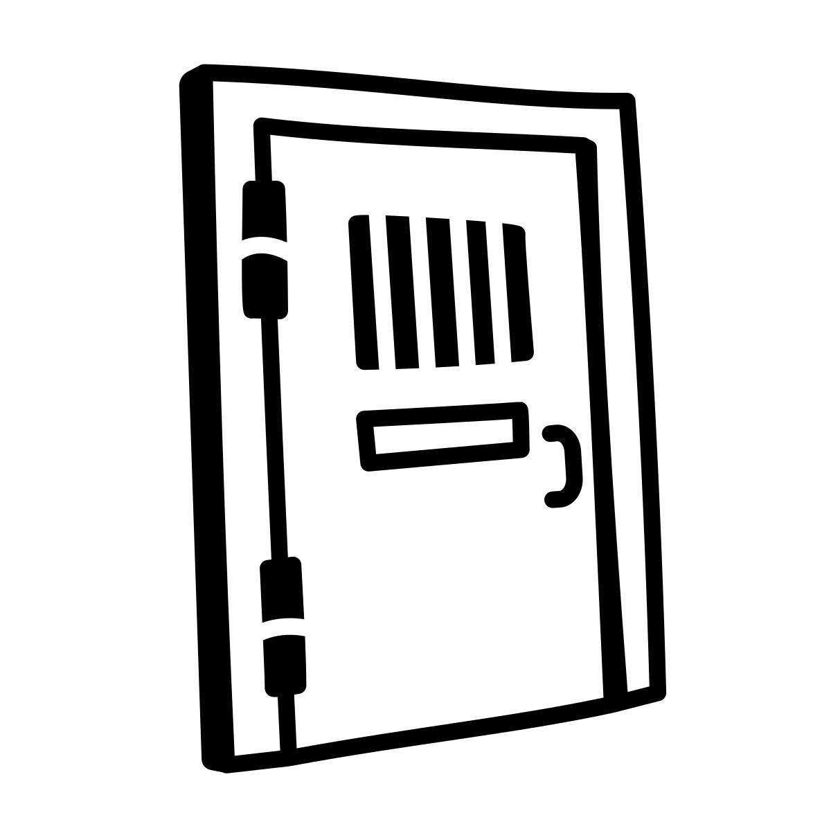 comic style locked door icon