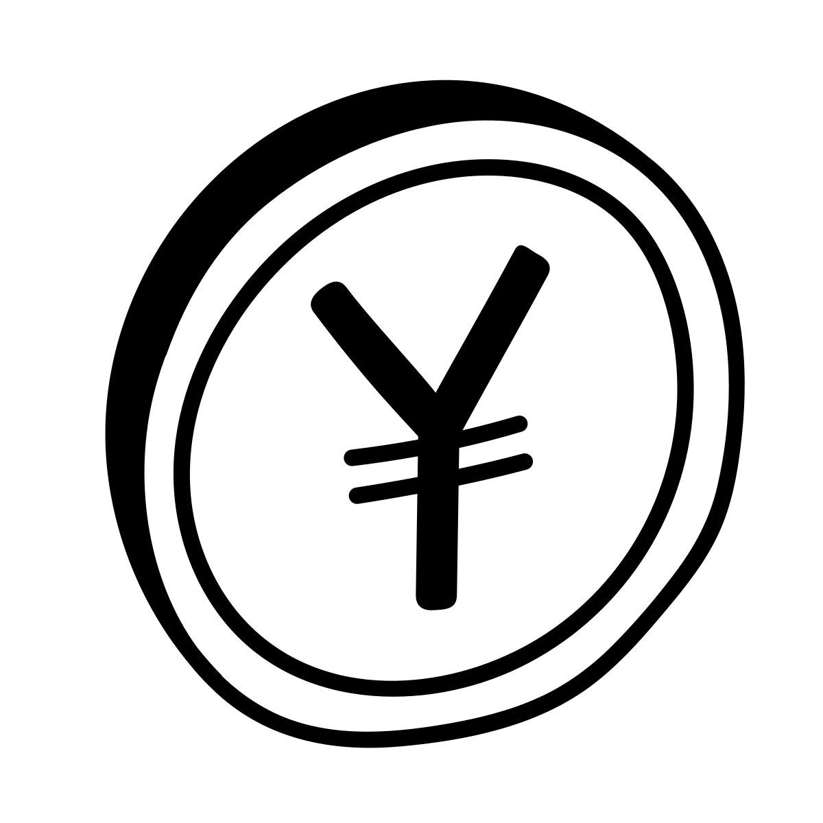 comic style 日本円 icon