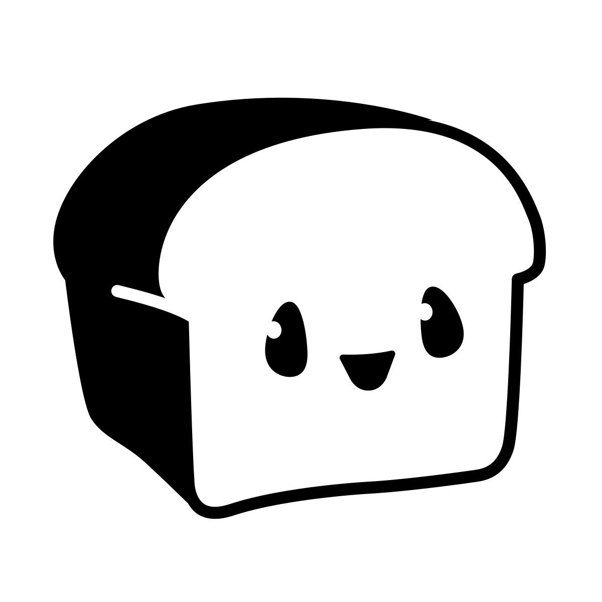 comic style kawaii bread icon