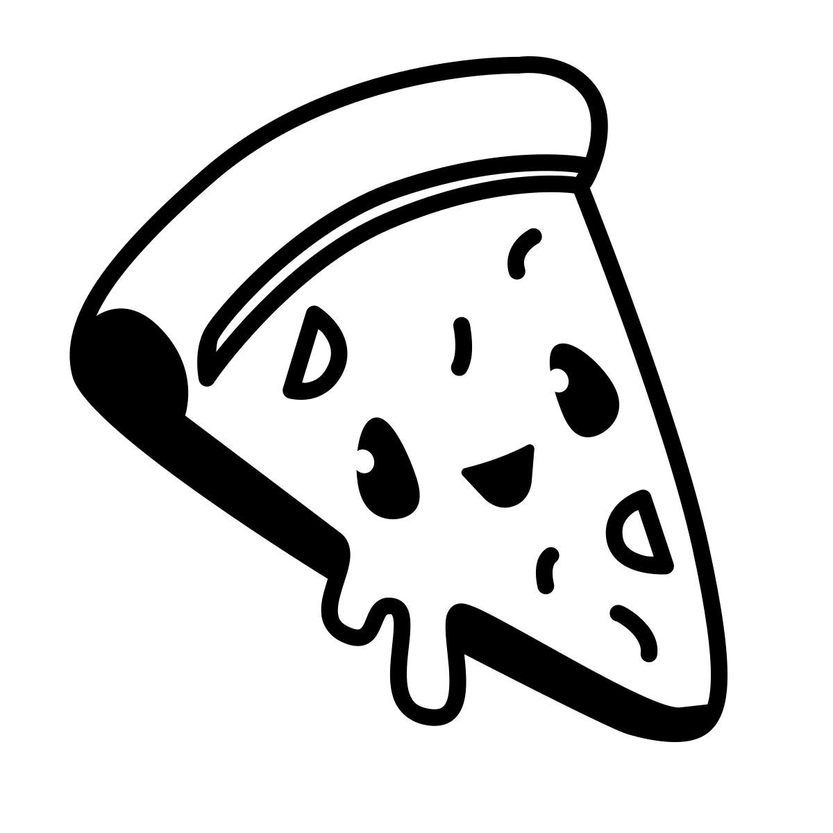 comic style カワイイピザ icon