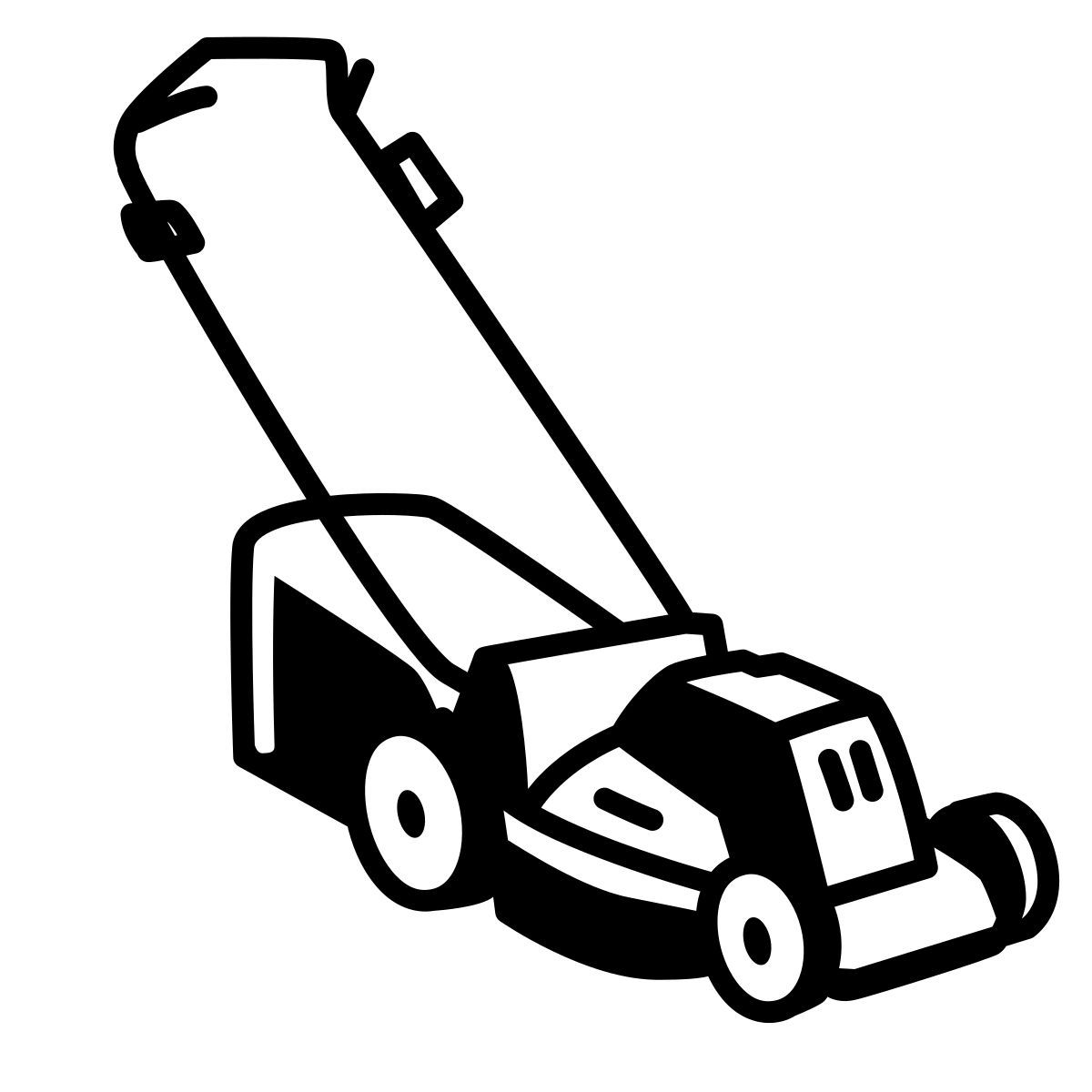 comic style 芝刈り機 icon