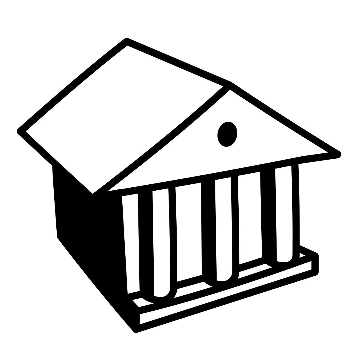 comic style bibliothèque icon