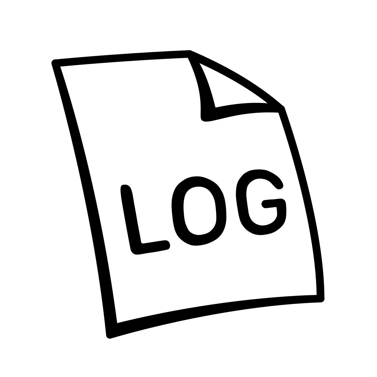 comic style log icon