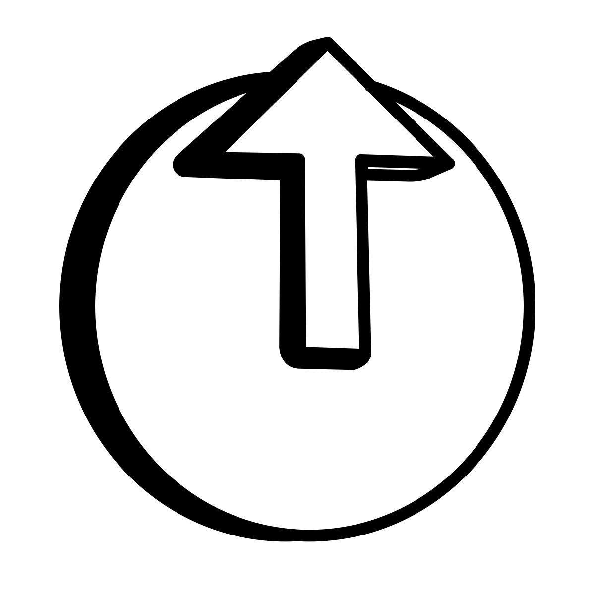 comic style move up icon