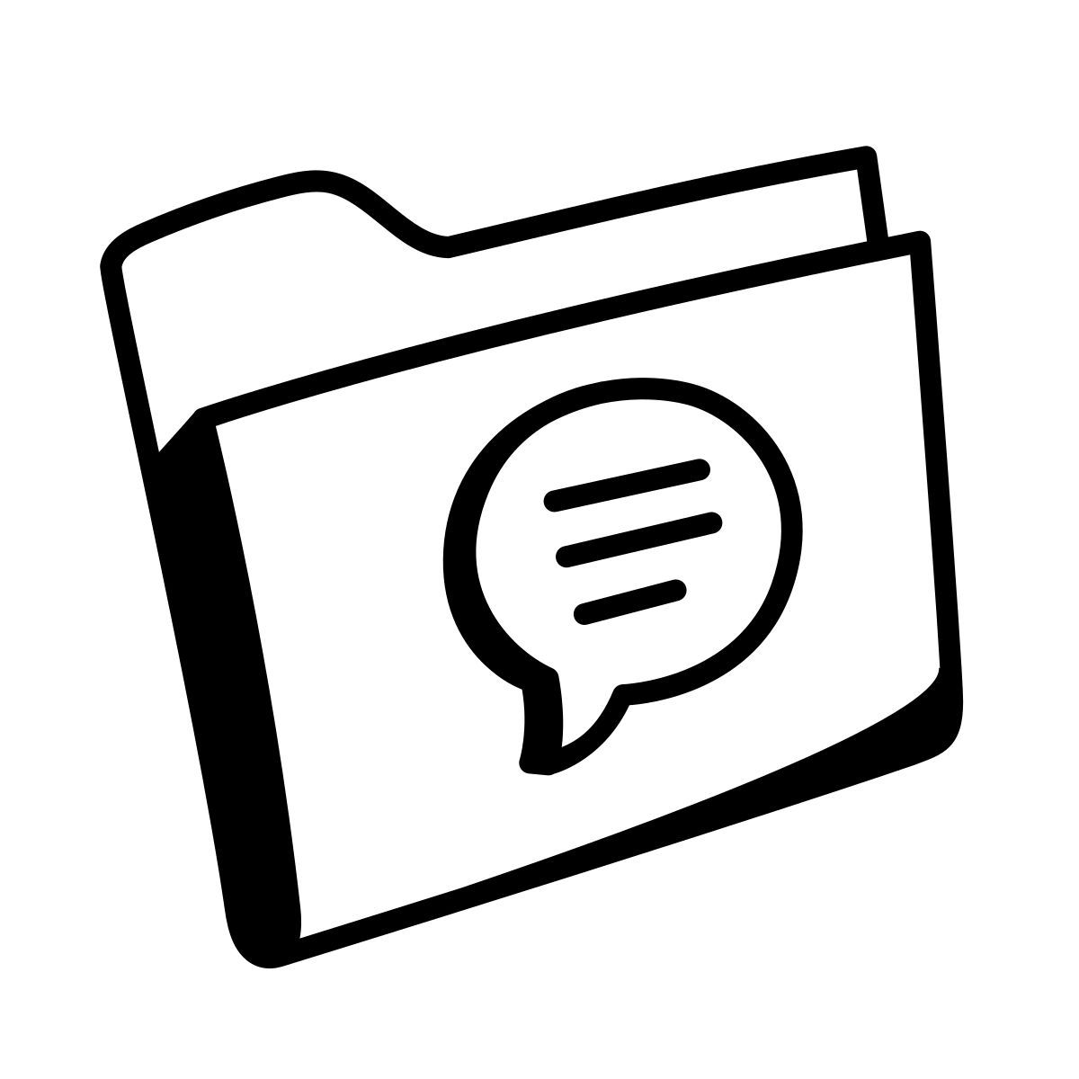 comic style 로그 폴더 icon