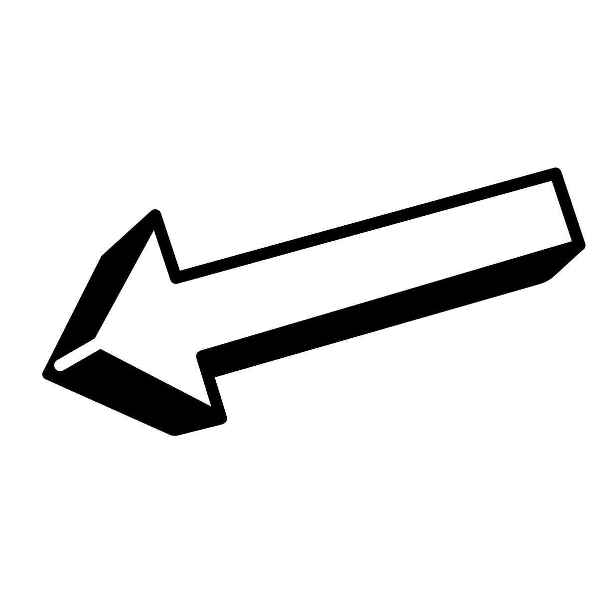 comic style pfeil: lang, links icon