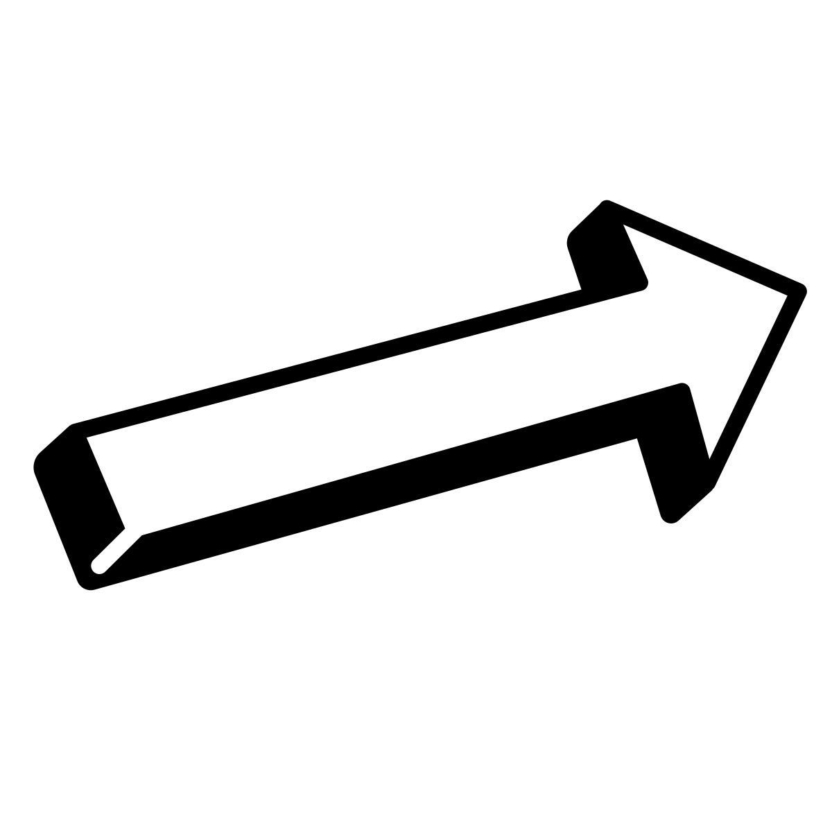 comic style right arrow icon