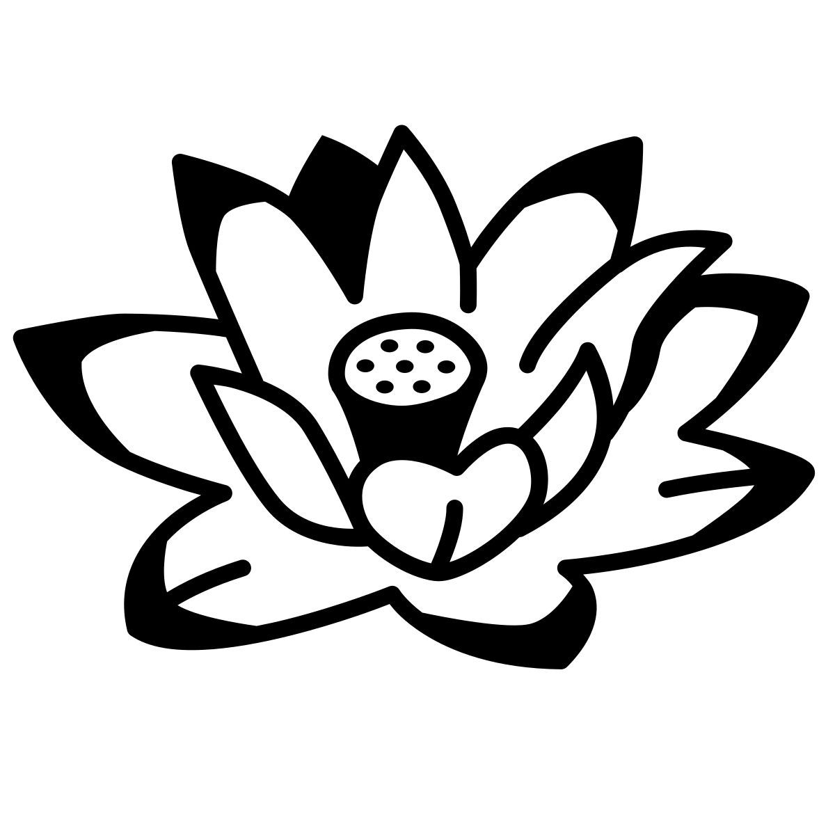 comic style lotus icon