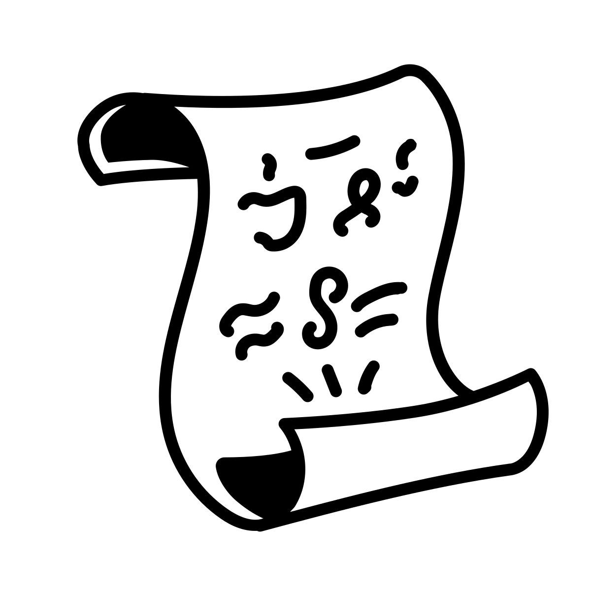 comic style parchment icon