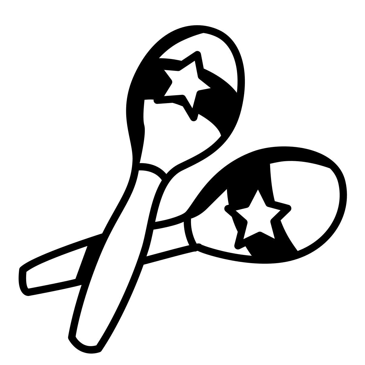 comic style maracas icon