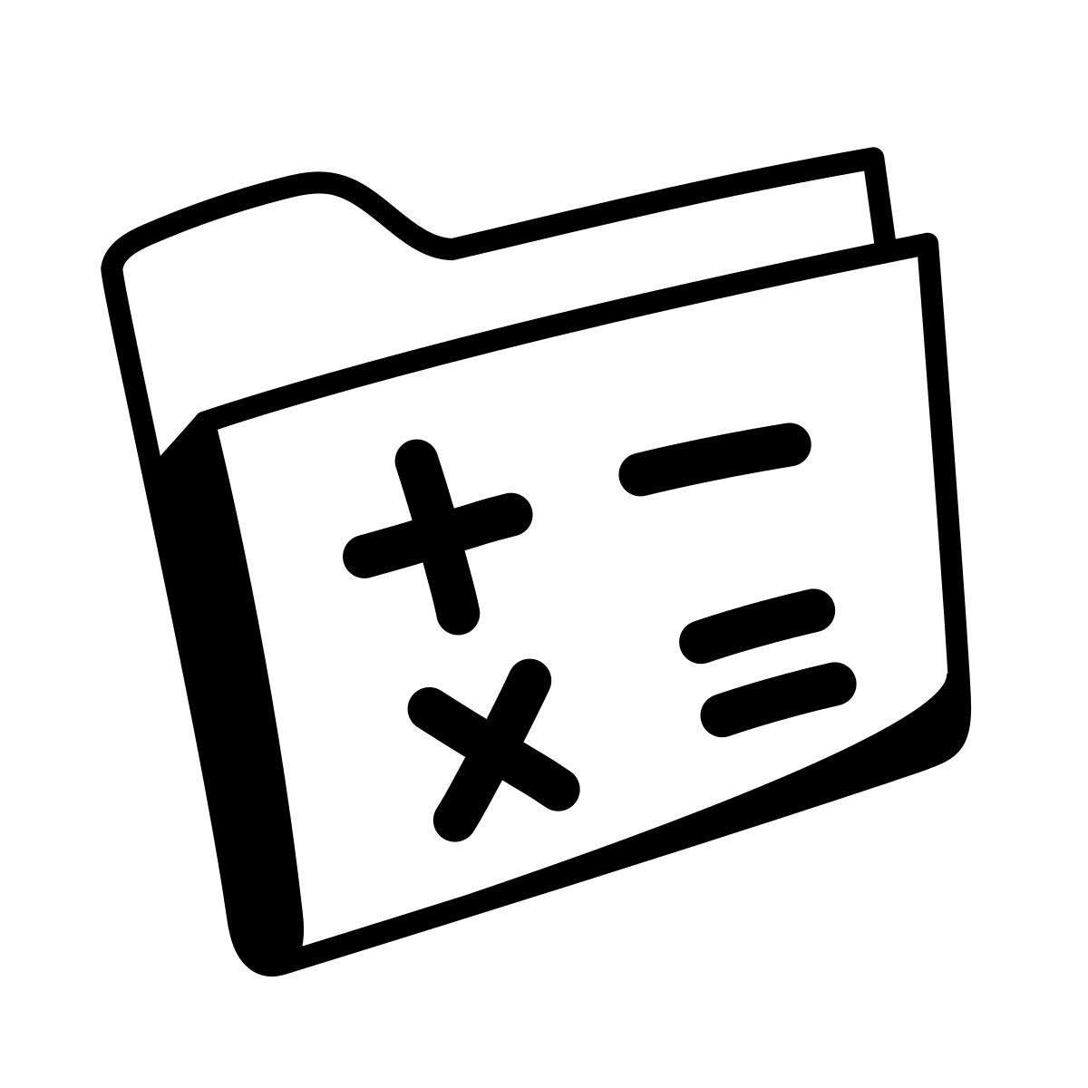 comic style dossier mathématique icon