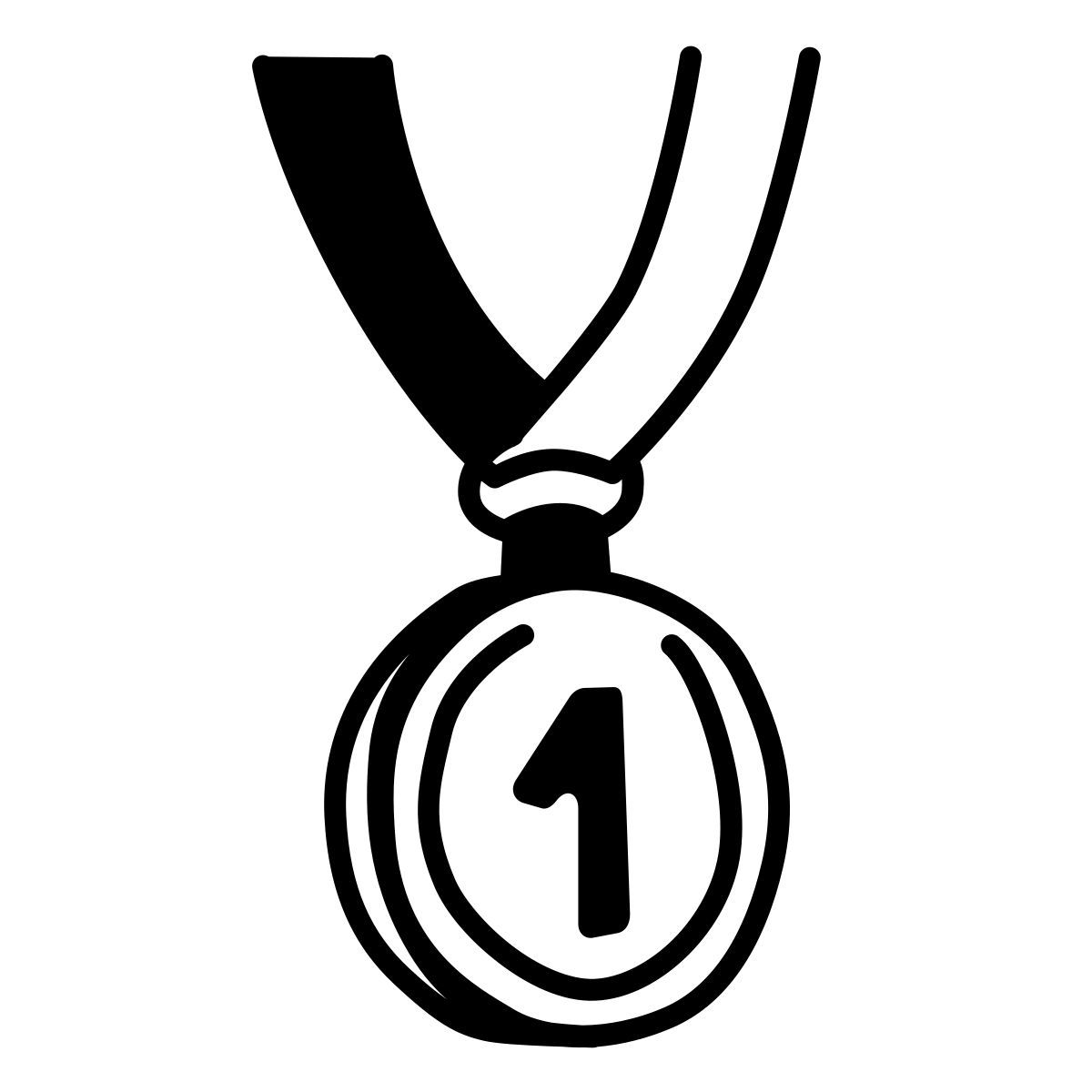 comic style medalla primer lugar icon