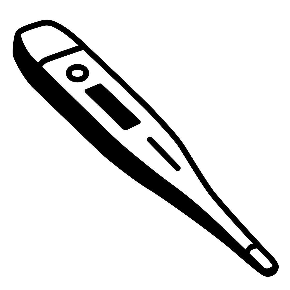 comic style thermomètre médical icon