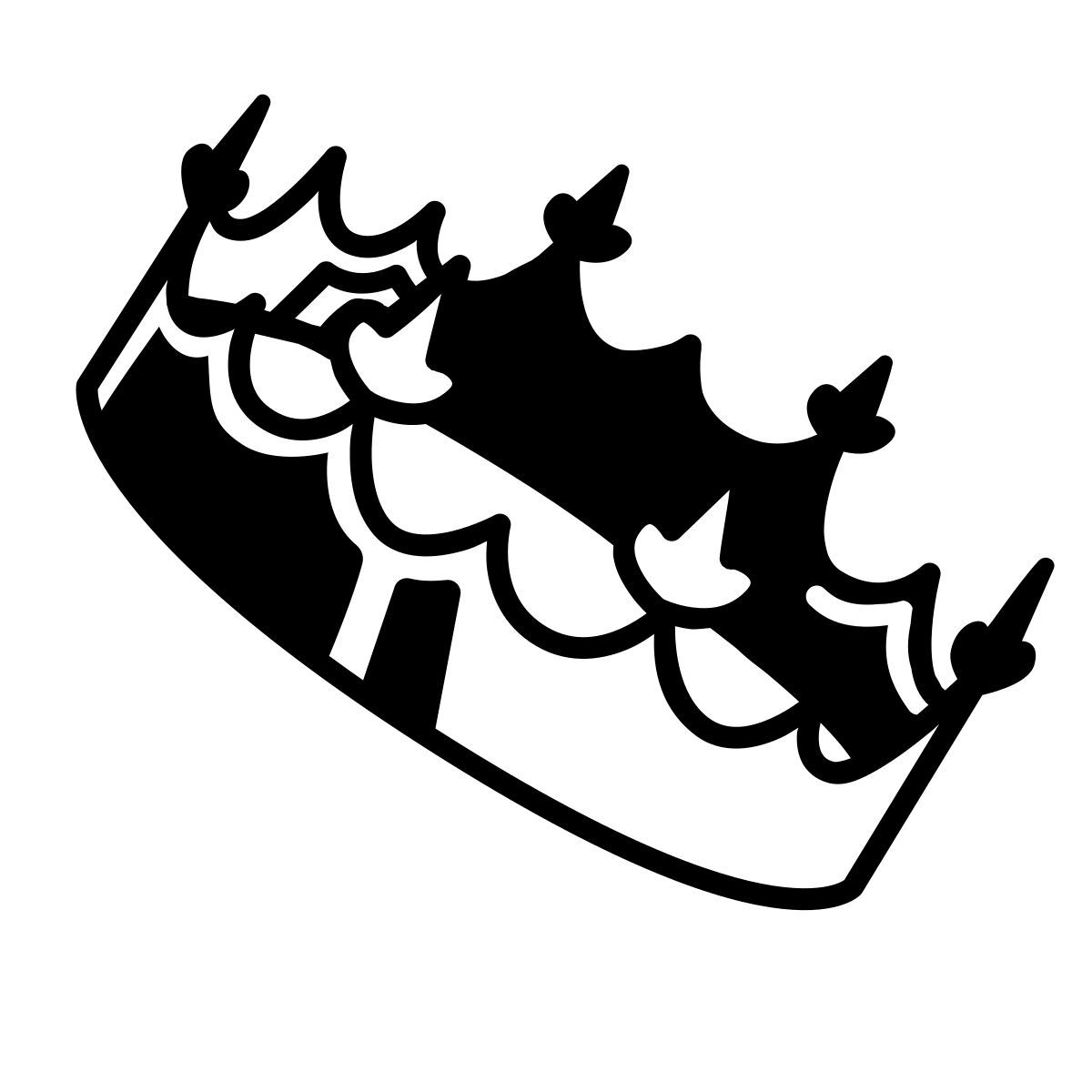 comic style corona medievale icon
