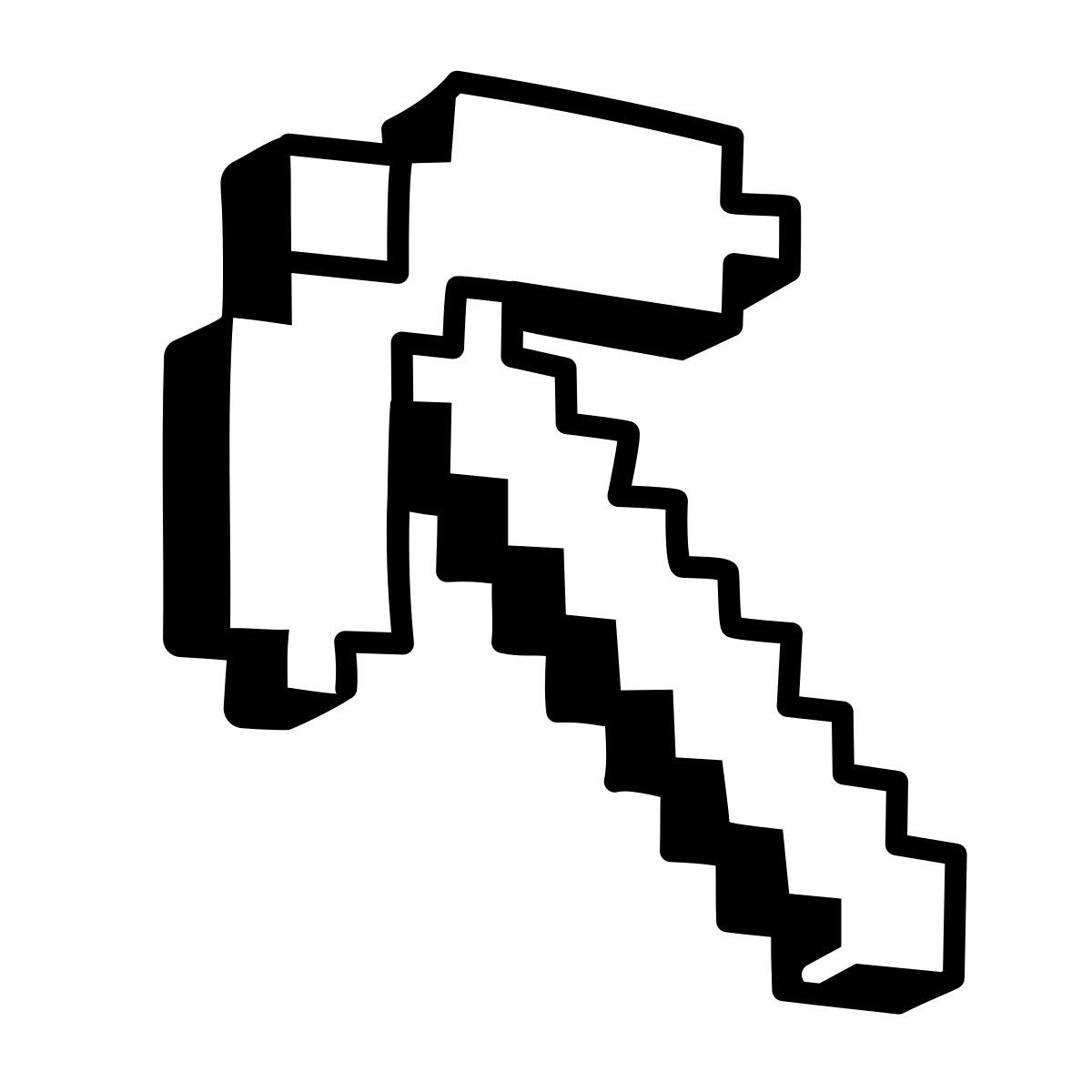 comic style minecraft镐 icon