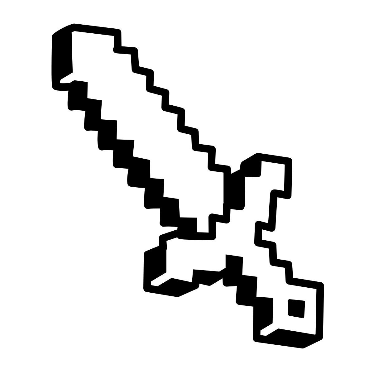 comic style minecraft的剑 icon