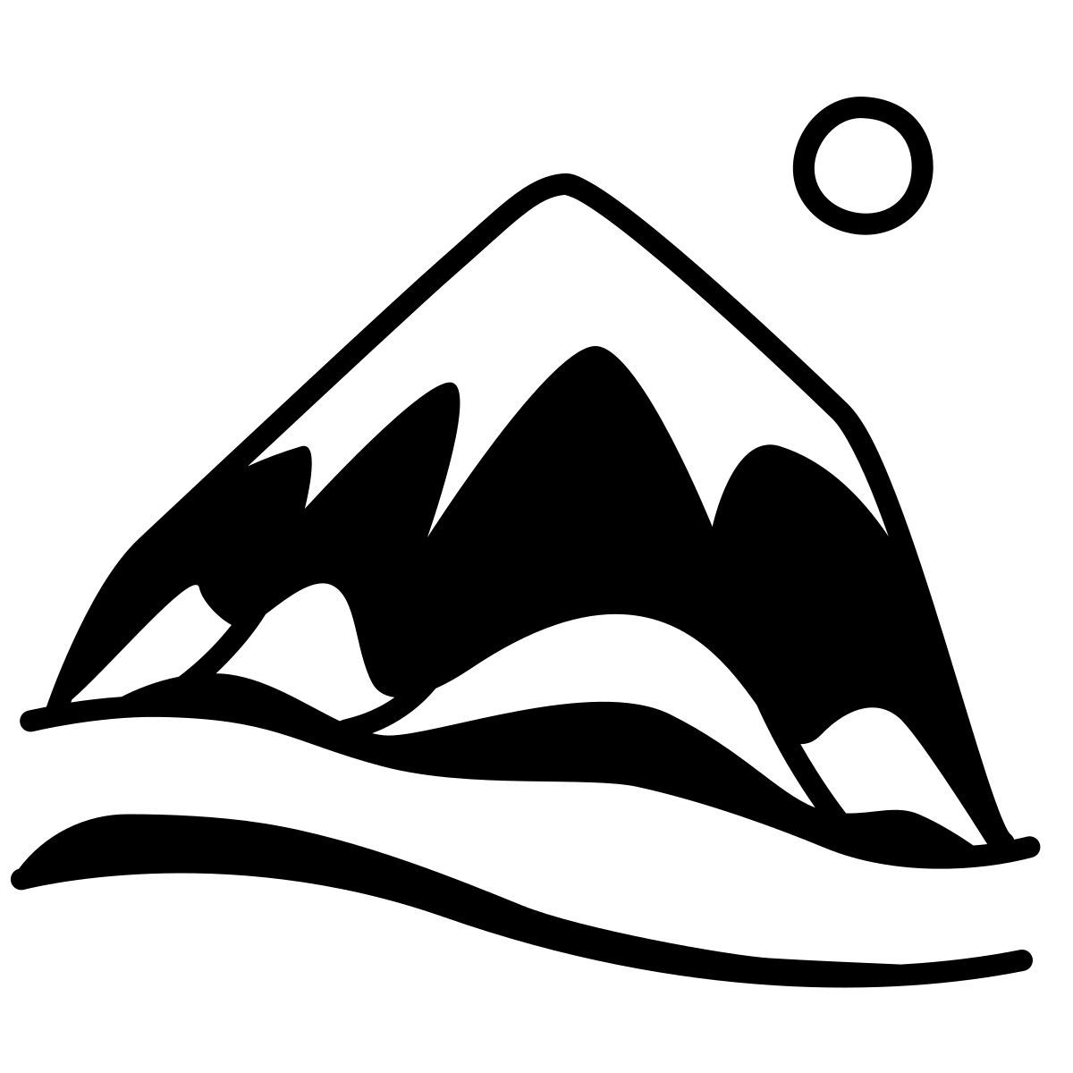 comic style 산 icon