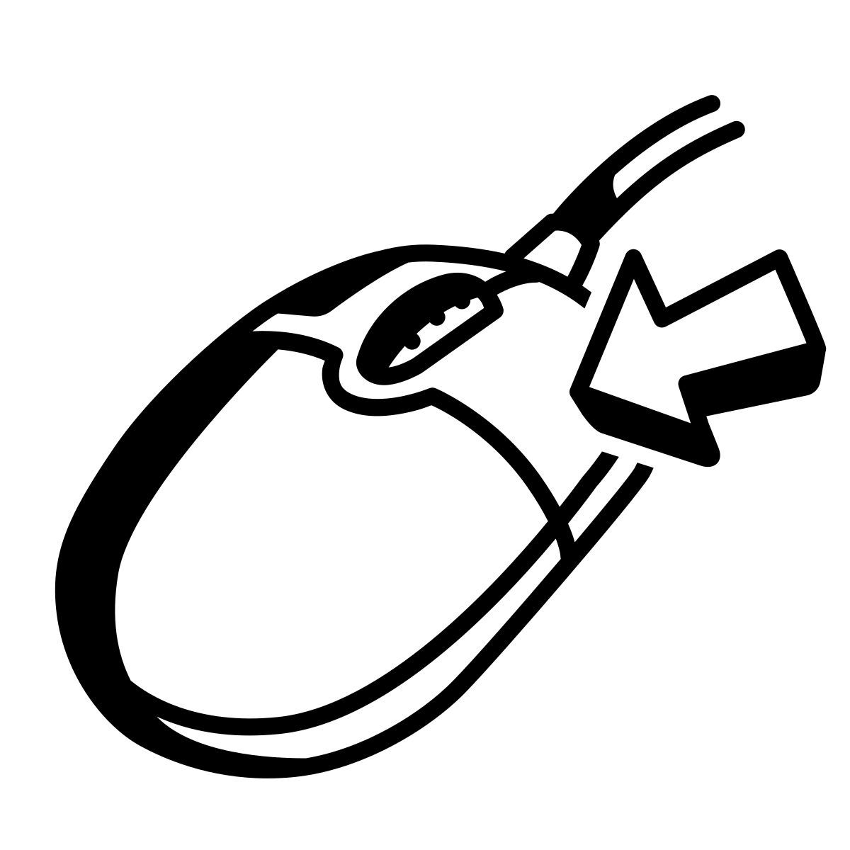 comic style mausklick rechts icon