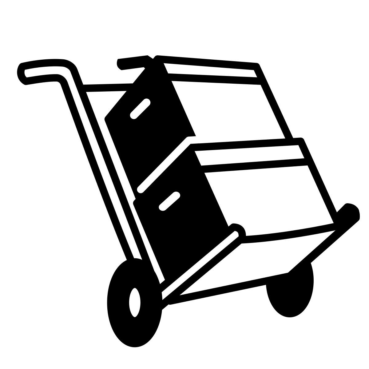 comic style spostare con il carrello icon