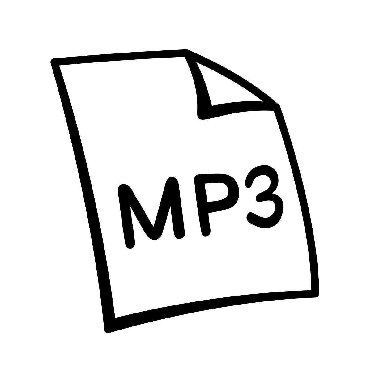 comic style mp3 icon