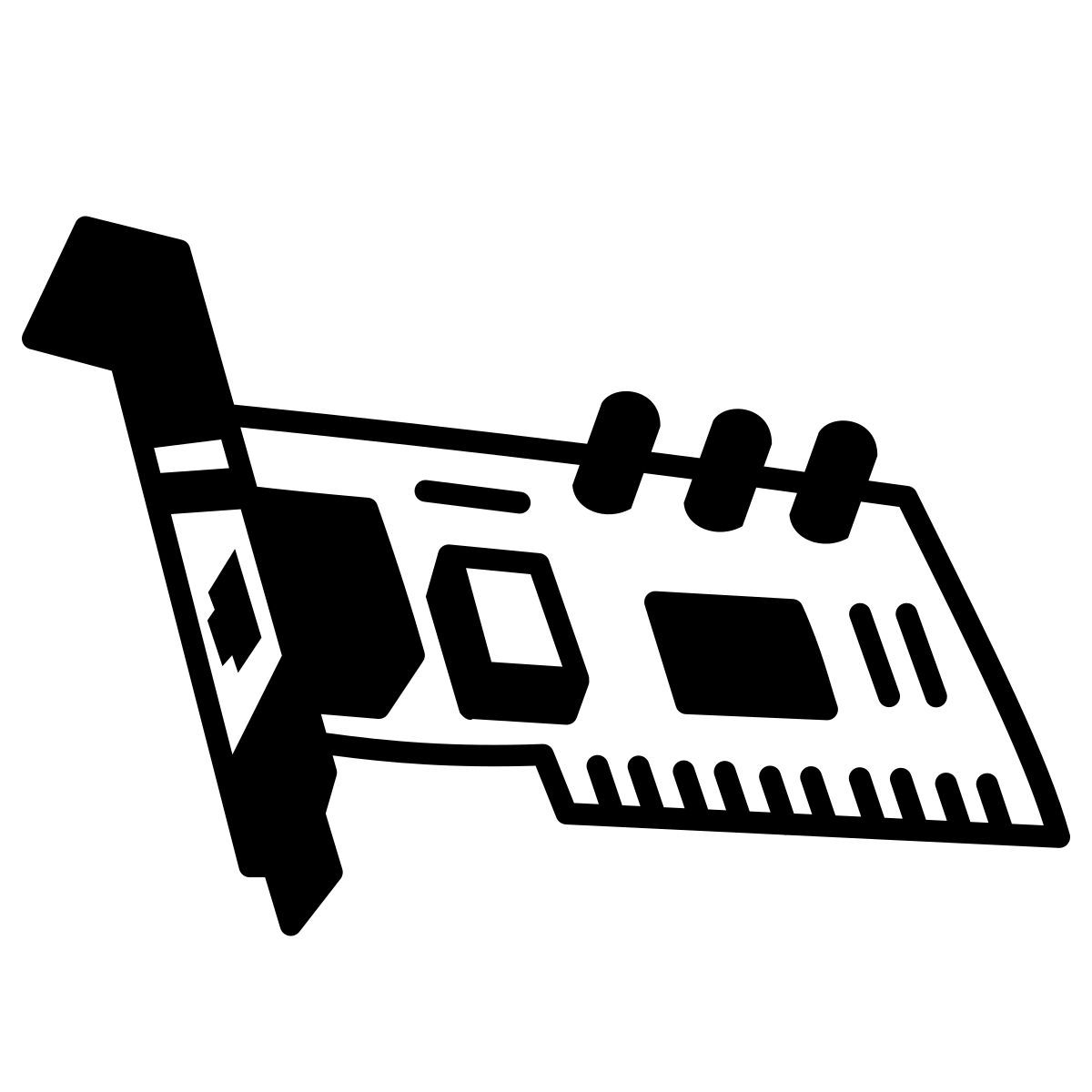comic style network card icon