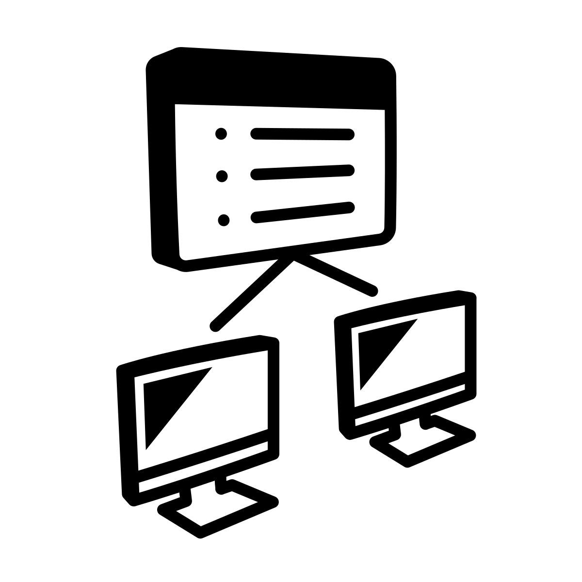 comic style responsabile networking icon