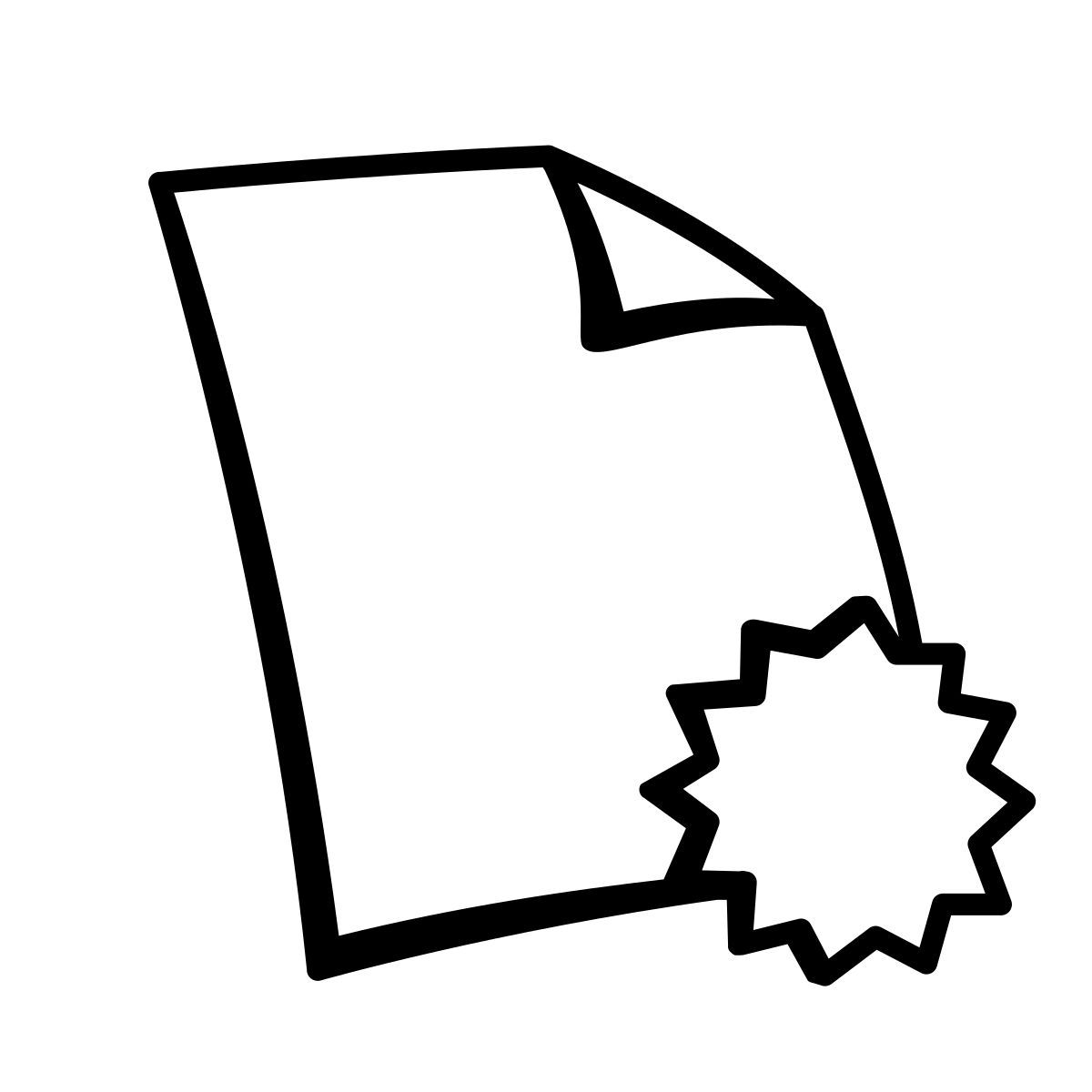 comic style new file icon