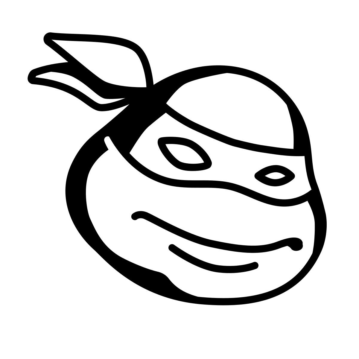 comic style ninja turtle icon