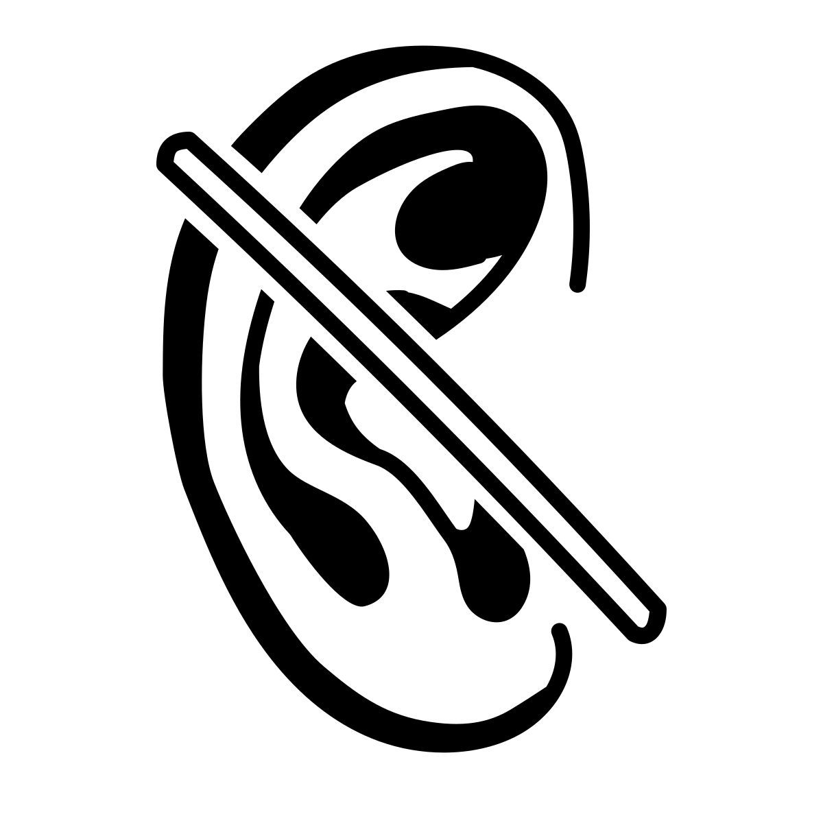 comic style deaf icon
