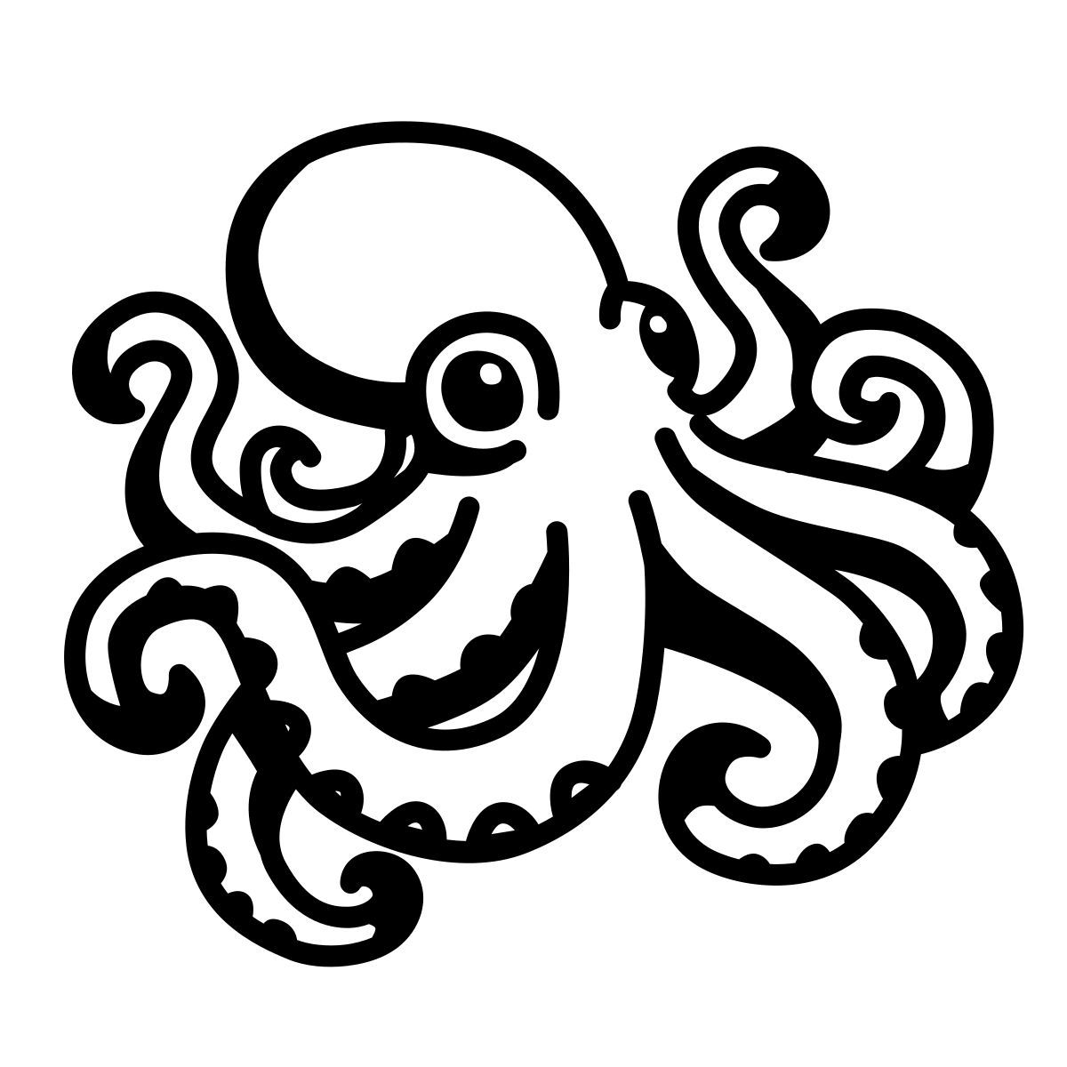 comic style tintenfisch icon
