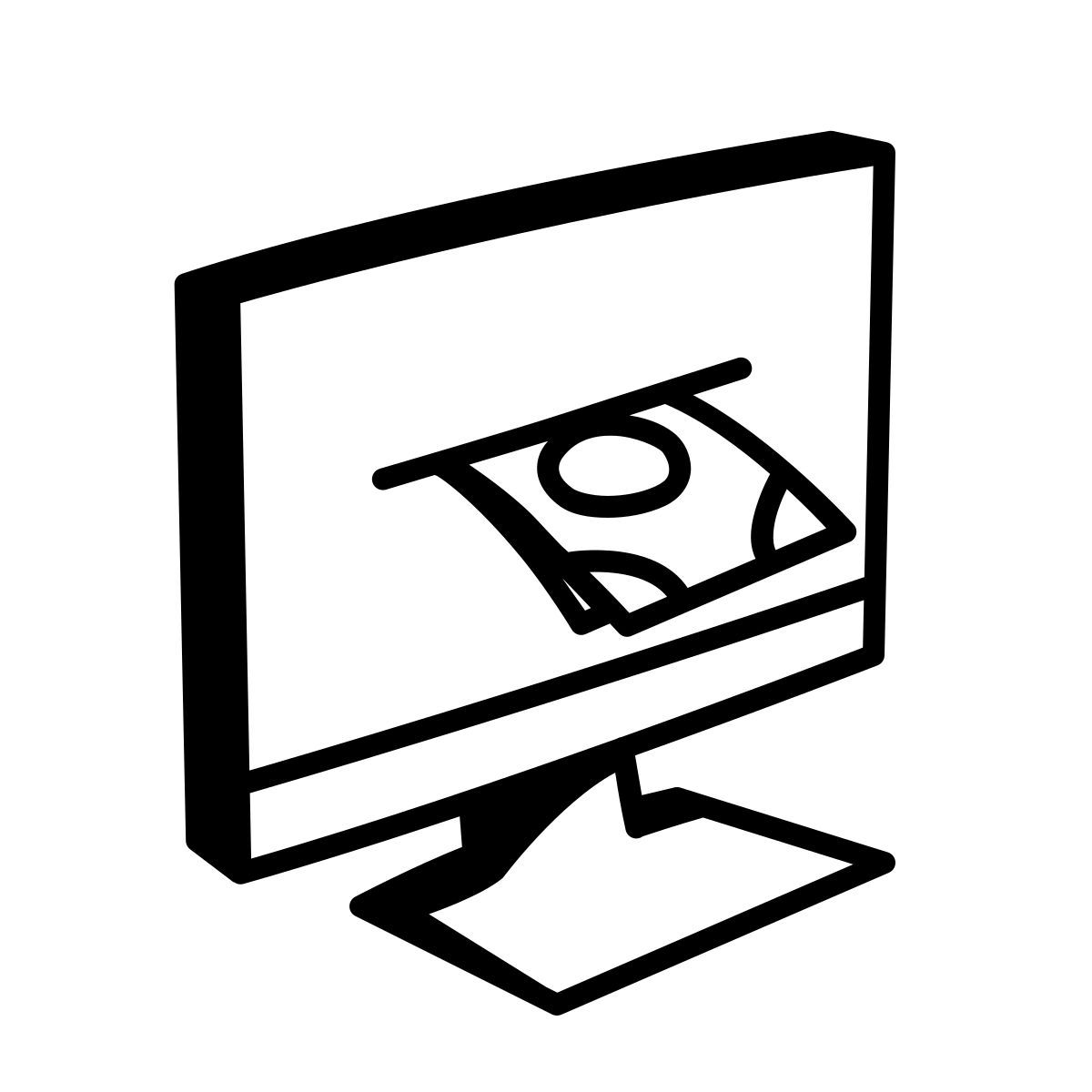 comic style online geldüberweisung icon