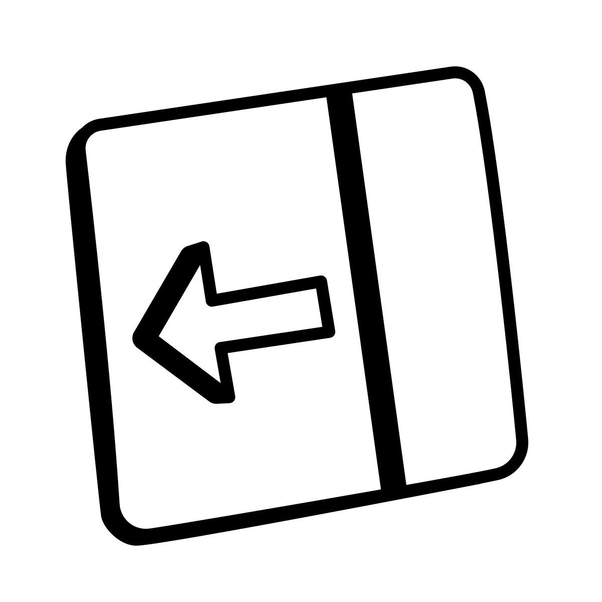 comic style ouvrez le volet icon