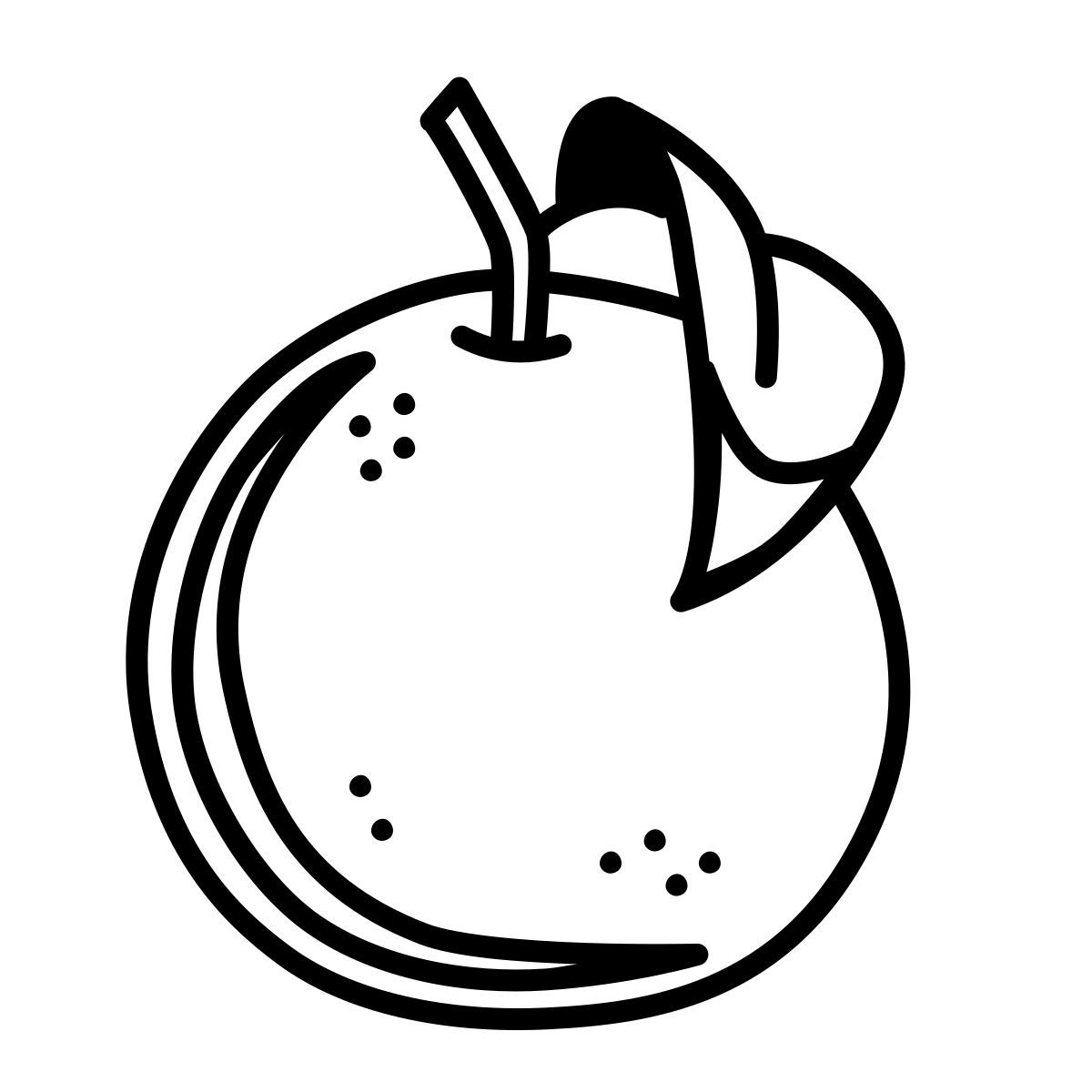 comic style orange icon