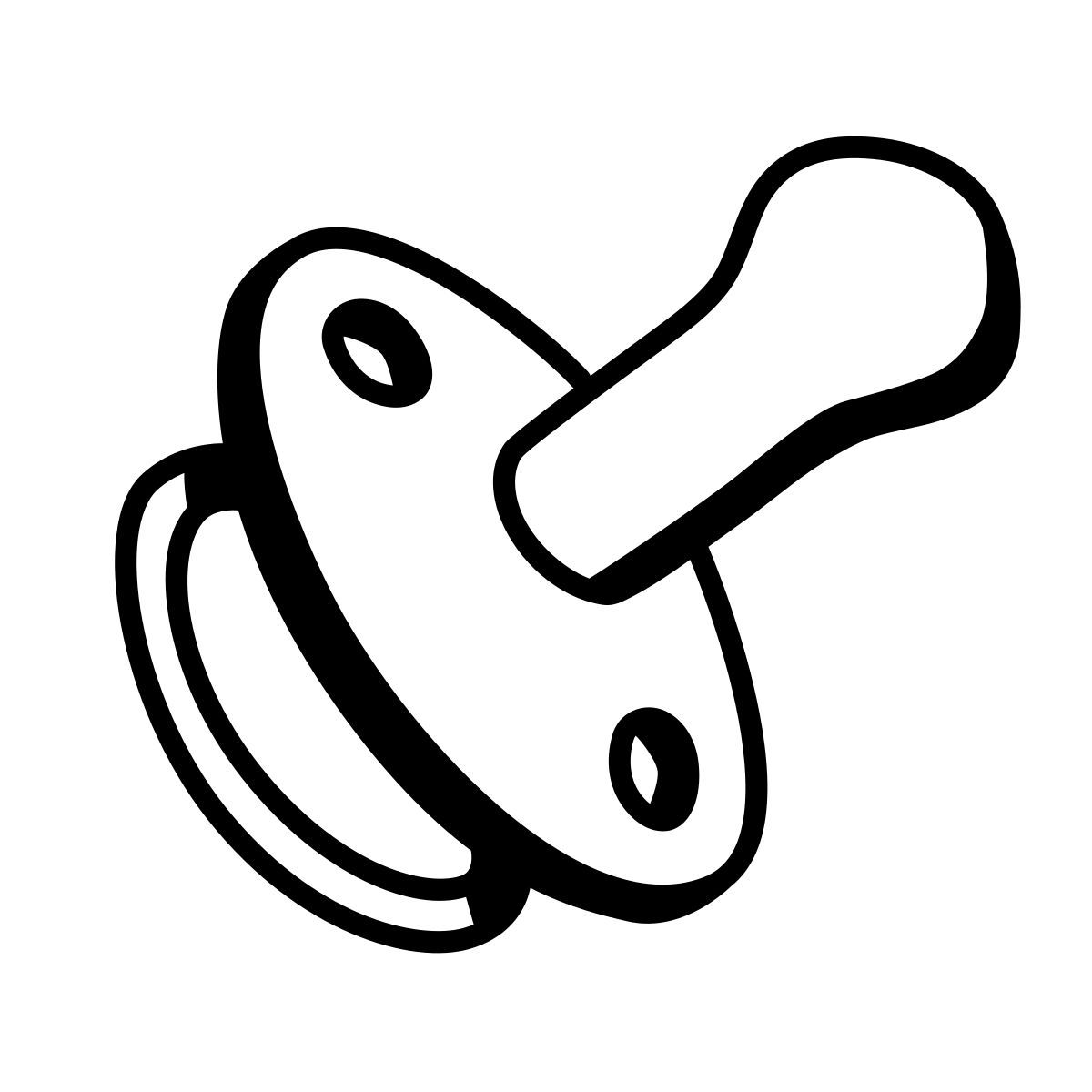 comic style pacifier icon